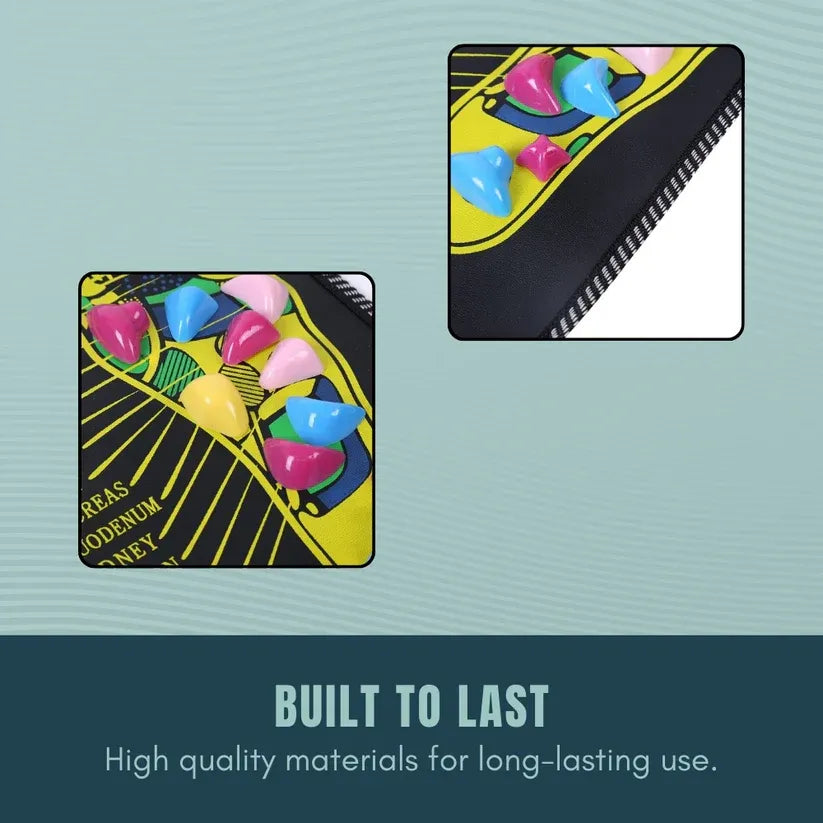 Revitalizing Acupressure Foot Matactivates pressure points to relieve tension,boost circulation, and energize your body-juststand or step for a few minutes daily