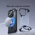 1 PCS Borderless Phone Protective Case, Metal Frame, Airbag, Anti Slip Bracket, Apple 14, Suitable for Apple 15 Promax