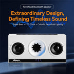 G-OUSSVE Ferrofluid Bluetooth Speaker with Deep Bass, LED Alarm Clock and Immersive Surround Sound