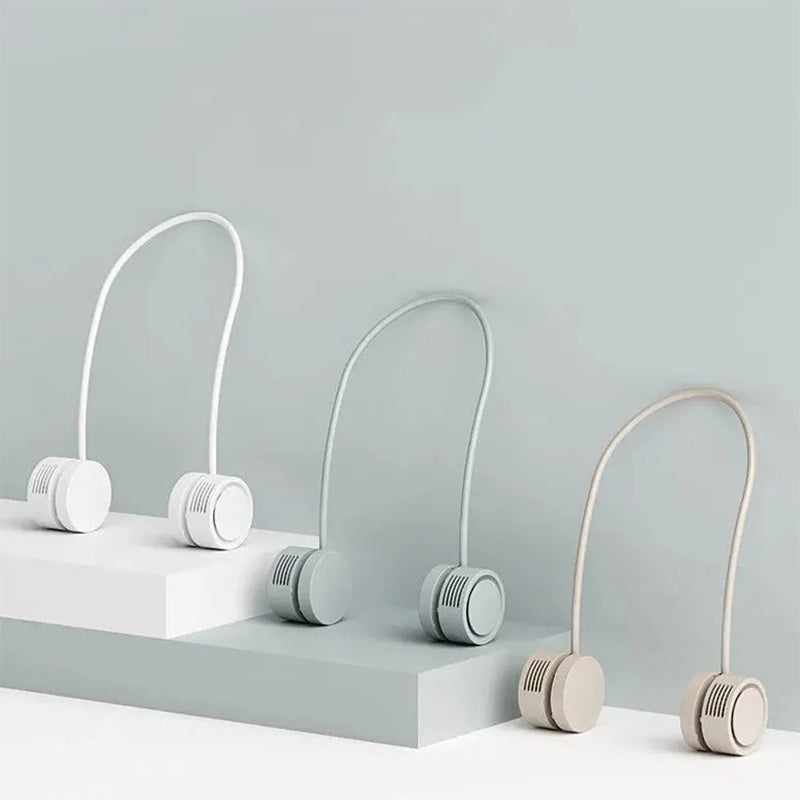 GIVBRO Foldable Neck Fan 3 Power Settings USB Rechargeable 1600mAh Battery Bladeless Fan for Outdoor Sports Travel