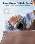 G-OUSSVE 3-in-1 Foldable Magnetic Wireless Charging Station Qi2 Certified 15W Travel Charger Stand Dock for iPhone 17/16/15/14/13/12 Series Apple Watch AirPods