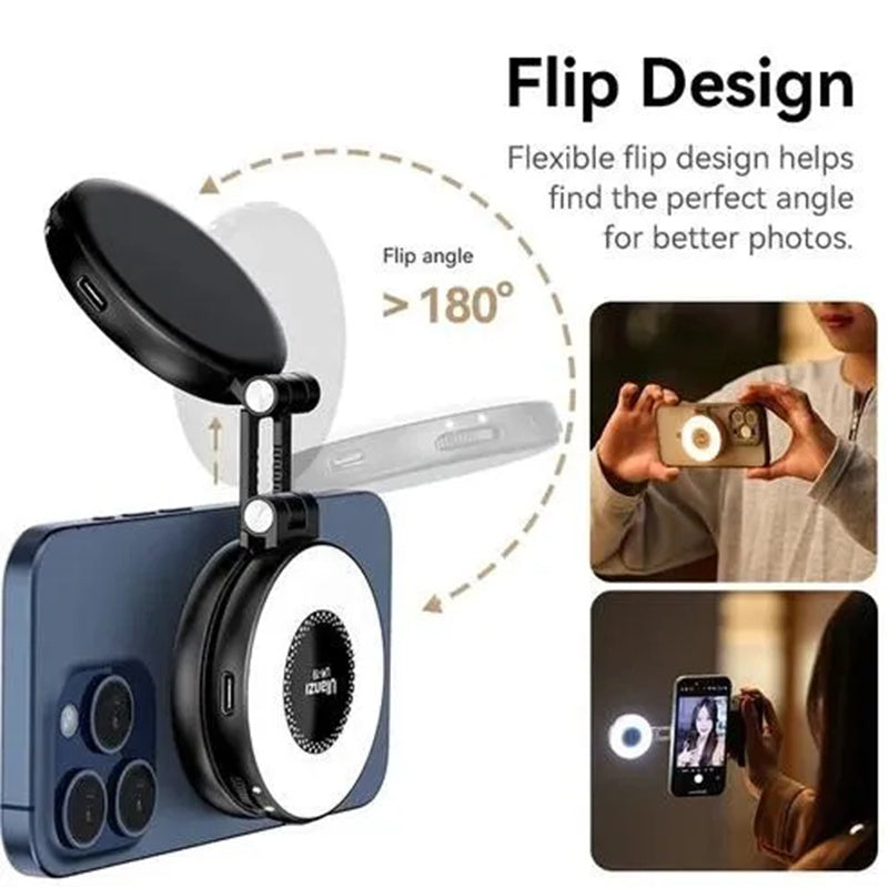 Magnetic Selfie Light LM19, LED Fill Light Compatible with Magsafe, LED Selfie Ring Light