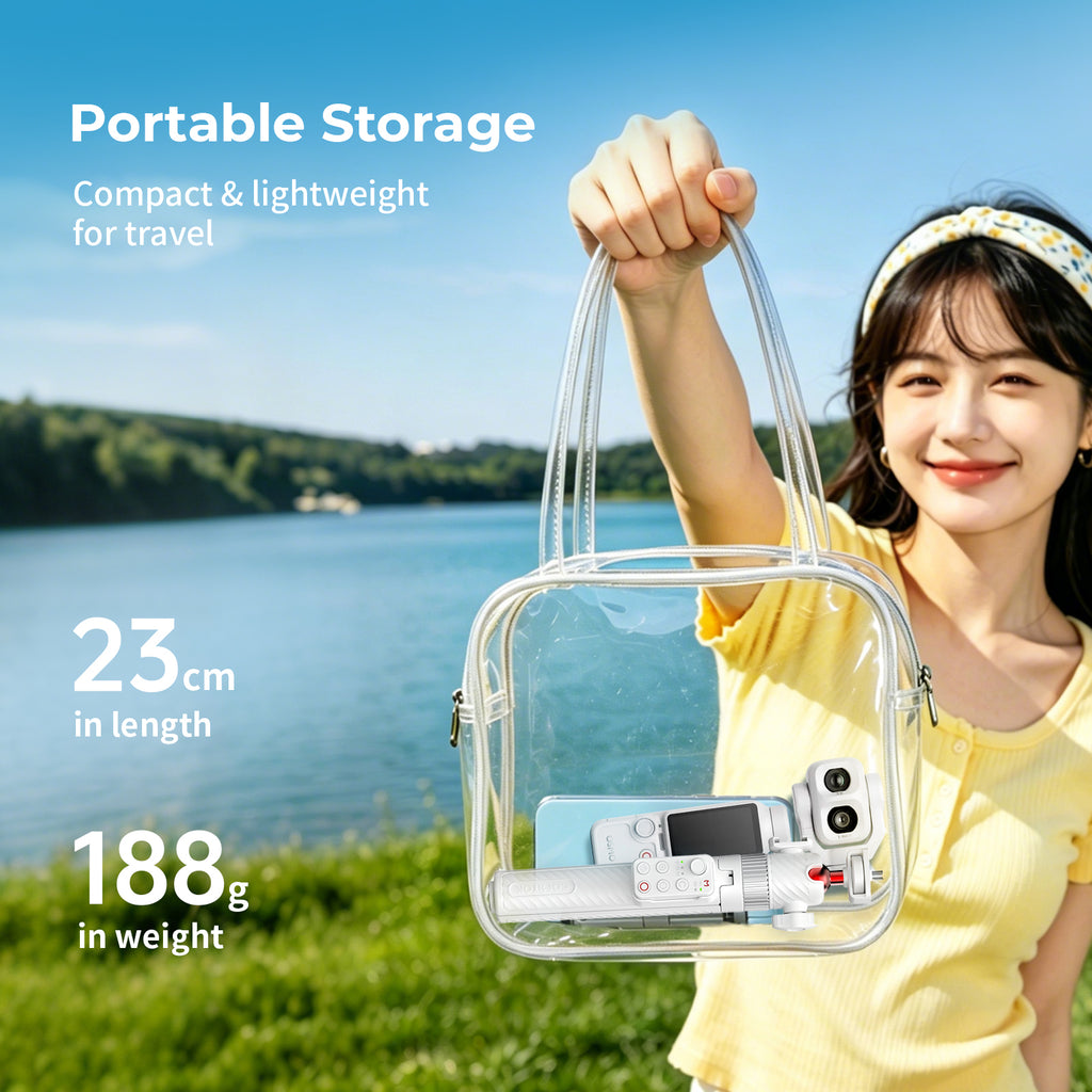 G-OUSSVE  Remote-Control Selfie Stick & Tripod for Pocket and Action Cameras, 66cm Extension Pole with Detachable Remote