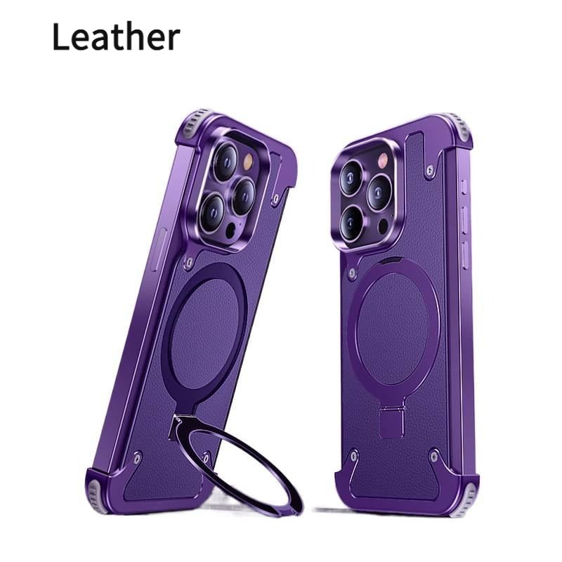 1 PCS Borderless Phone Protective Case, Metal Frame, Airbag, Anti Slip Bracket, Apple 14, Suitable for Apple 15 Promax