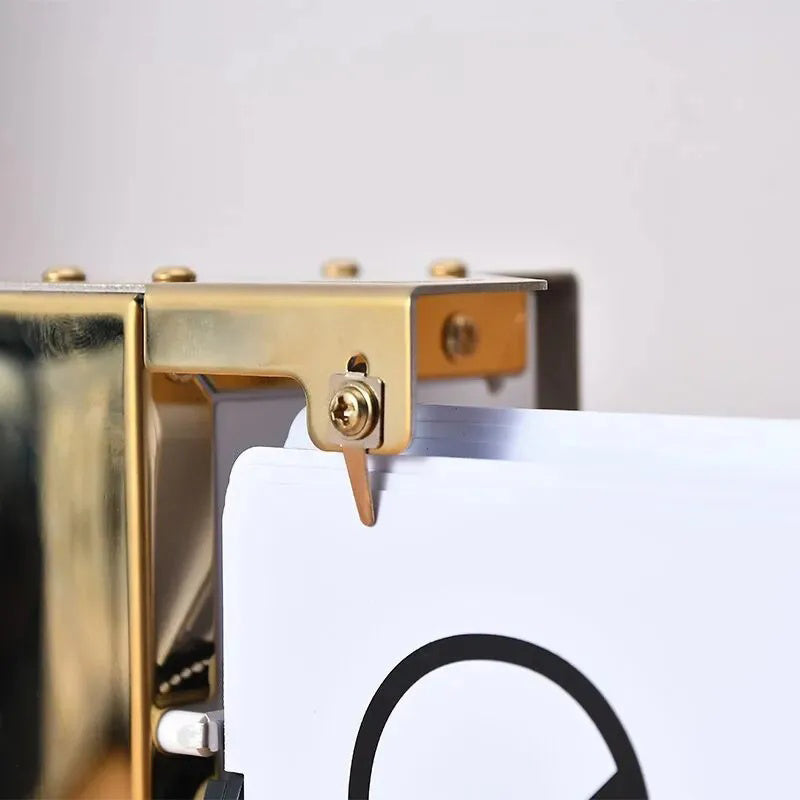 Mechanical page turning clock No pedestal design Creative automatic page turning clock Retro simple furniture