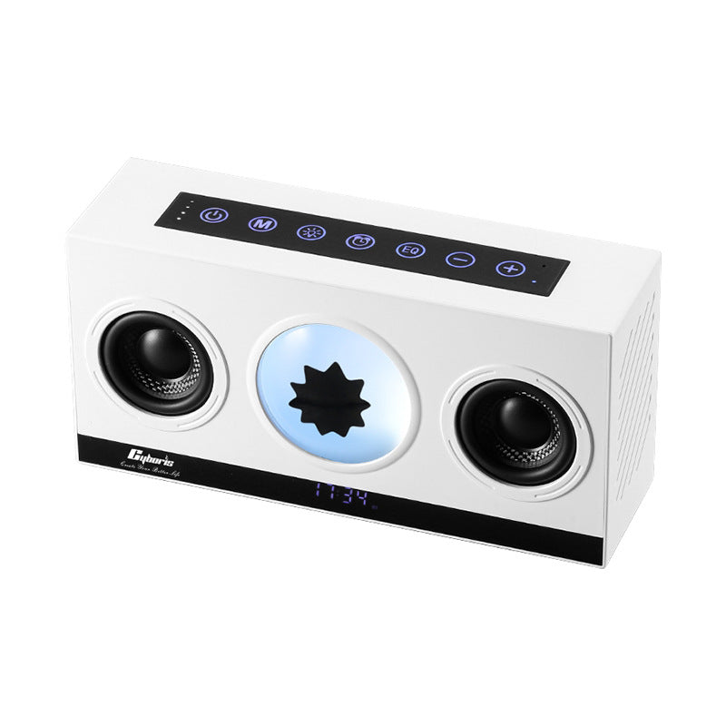 G-OUSSVE Ferrofluid Bluetooth Speaker with Deep Bass, LED Alarm Clock and Immersive Surround Sound