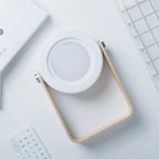 GIVBRO 4-in-1 Foldable Table Lamp USB Retractable LED Light Wooden Handle Portable Lantern Light and Flashlight Touch Control Dimmable 3 Level Brightness Night Light for Reading, Outdoor Camping