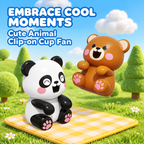 G-OUSSVE | Animals Cooling Clip-On Mini Fan for Cup & Bowl ,Hands Free Food Cooling Fan and Coffee Chiller ,Food Blower for Baby Hot Soup,  Tea and Noodles