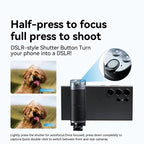 Universal Smartphone Camera Grip with Selfie Stick, Wireless Bluetooth-compatible Remote Control One-handed Quick Zoom & Mode Switching Compatible with Samsung Android Phone