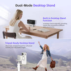 Magnetic Handheld Grip Phone Stand Camera Assistant with LED Fill Light 2-in-1, Compatible with iOS 26/iOS 18, Ergonomic Grip, One-Tap Camera, Rechargeable Remote, Ideal for Thanksgiving & Christmas Gift for Photography Enthusiasts