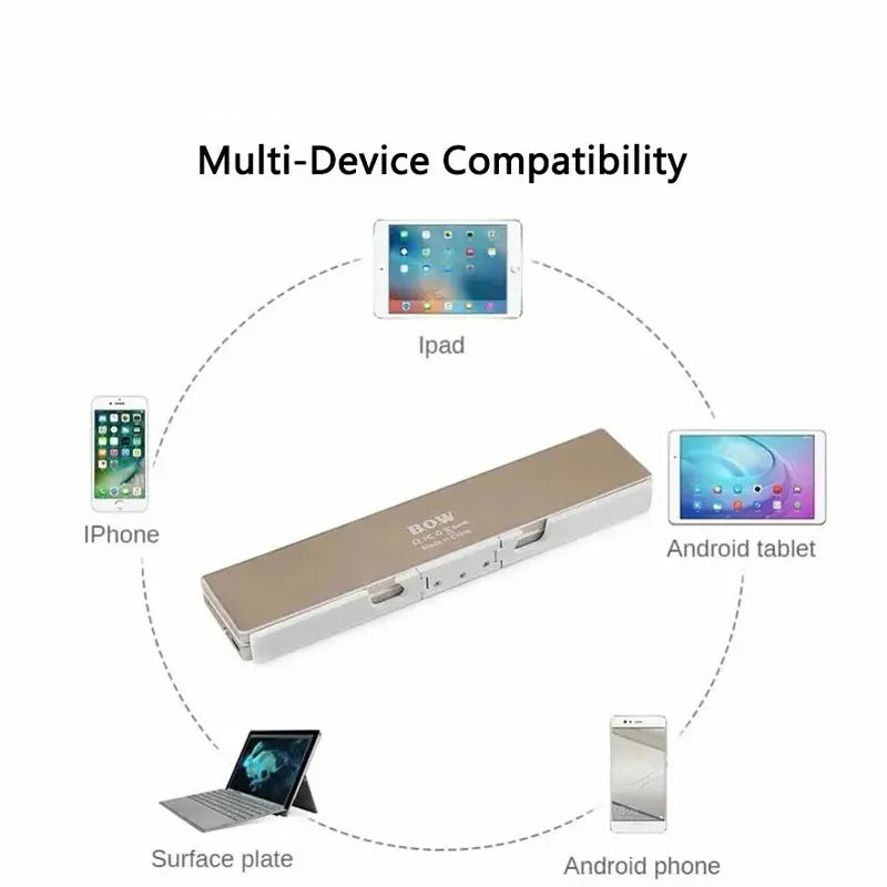 BOW Folding Bluetooth Keyboard Wireless Portable Mobile Phone Tablet Universal Portable Rechargeable