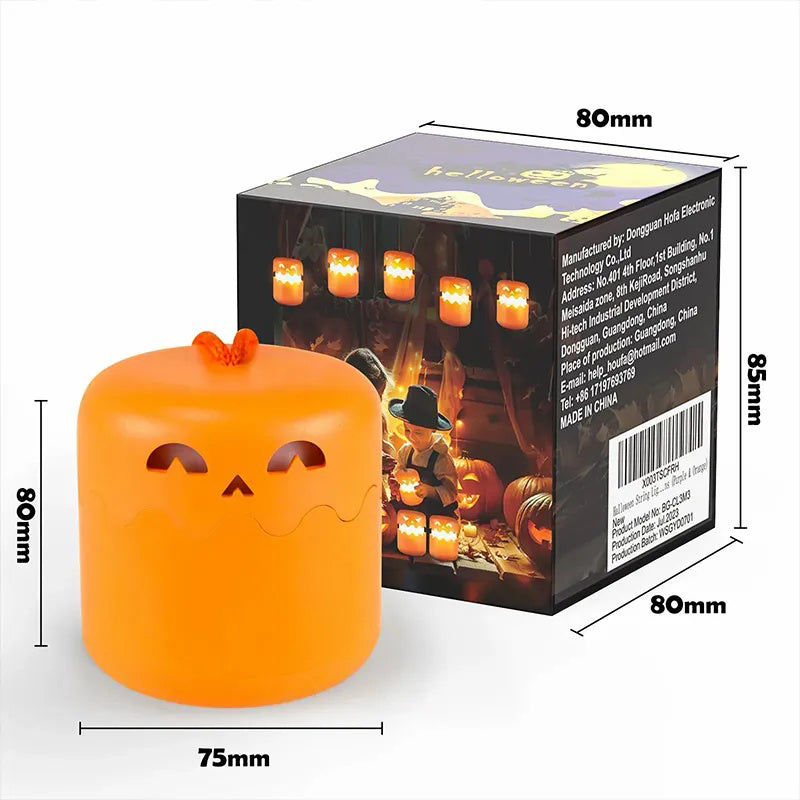 GIVBRO Pumpkin Night Light - Fun and Creative Gift, Ambiance Lamp. Rechargeable with Adjustable Brightness and Timer, Perfect LED Light for Halloween Decoration,Foldable Handheld Night Light Pumpkin Lantern for Halloween
