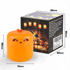 GIVBRO Pumpkin Night Light - Fun and Creative Gift, Ambiance Lamp. Rechargeable with Adjustable Brightness and Timer, Perfect LED Light for Halloween Decoration,Foldable Handheld Night Light Pumpkin Lantern for Halloween