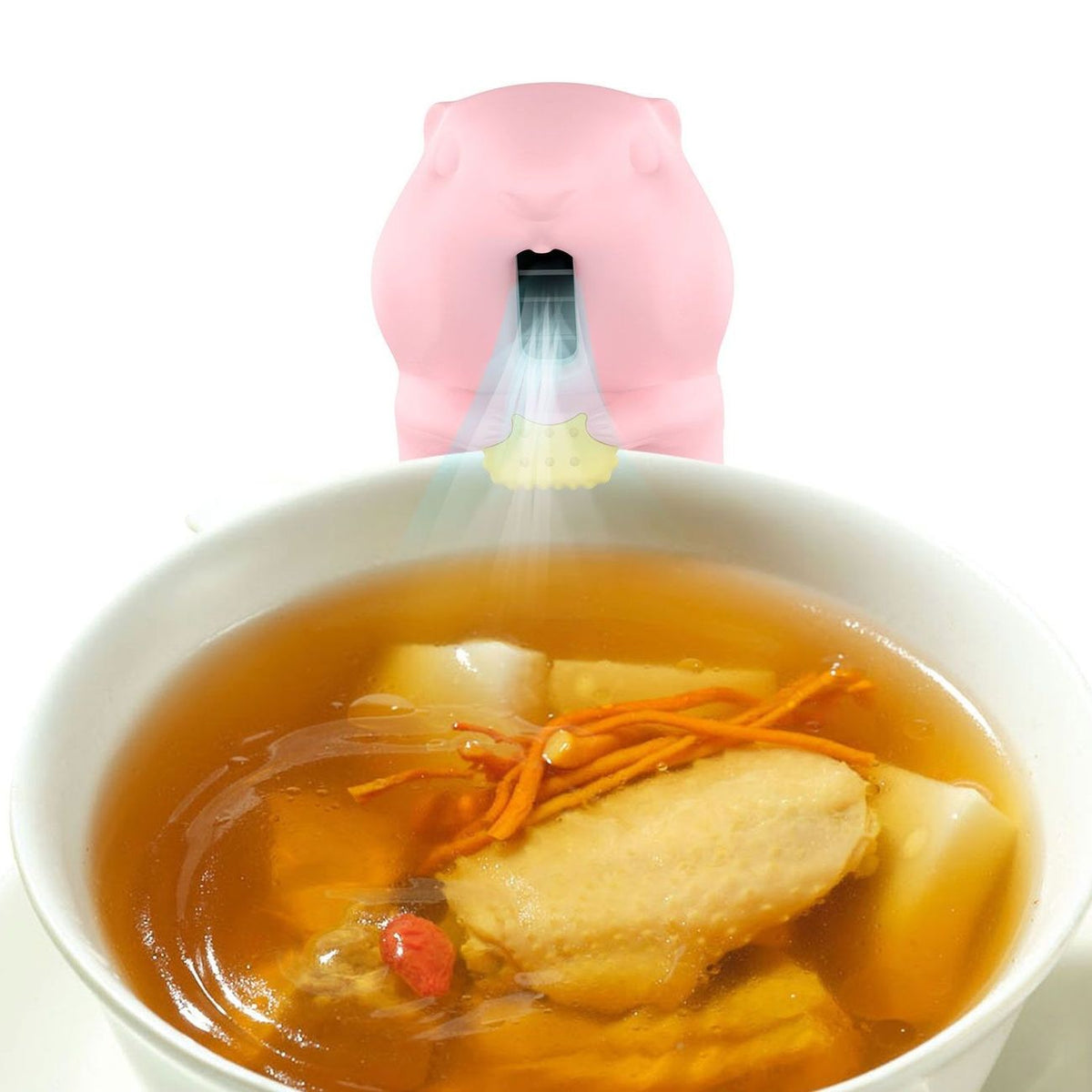 G-OUSSVE Cute Clip-On Food Cooling Fan – Portable Mini Mealtime Helper for Bowls & Cups