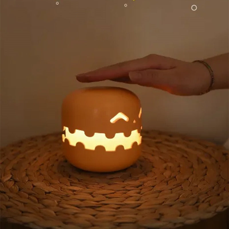 GIVBRO Pumpkin Night Light - Fun and Creative Gift, Ambiance Lamp. Rechargeable with Adjustable Brightness and Timer, Perfect LED Light for Halloween Decoration,Foldable Handheld Night Light Pumpkin Lantern for Halloween