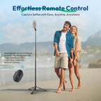 G-OUSSVE TT88 Magnetic Tripod for iPhone 17, 57" Extendable Selfie Stick w Remote, 2-in-1 Phone Clip & Dual Cold Shoe Mounts-Lightweight Phone Tripod Stand for Vlogging, Travel, Video Recording