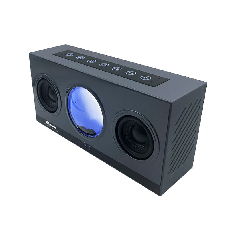 G-OUSSVE Ferrofluid Bluetooth Speaker with Deep Bass, LED Alarm Clock and Immersive Surround Sound