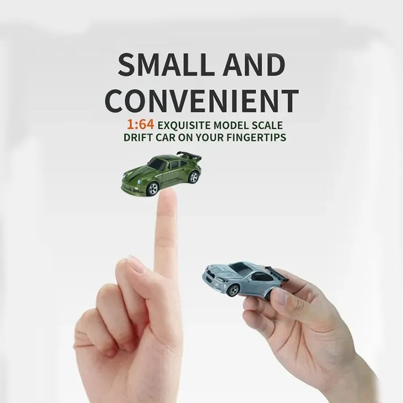 1/64 Mini Drift Car,Remote control car drifting on the desktop, USB rechargeable,Holiday or Birthday gifts for boys kids