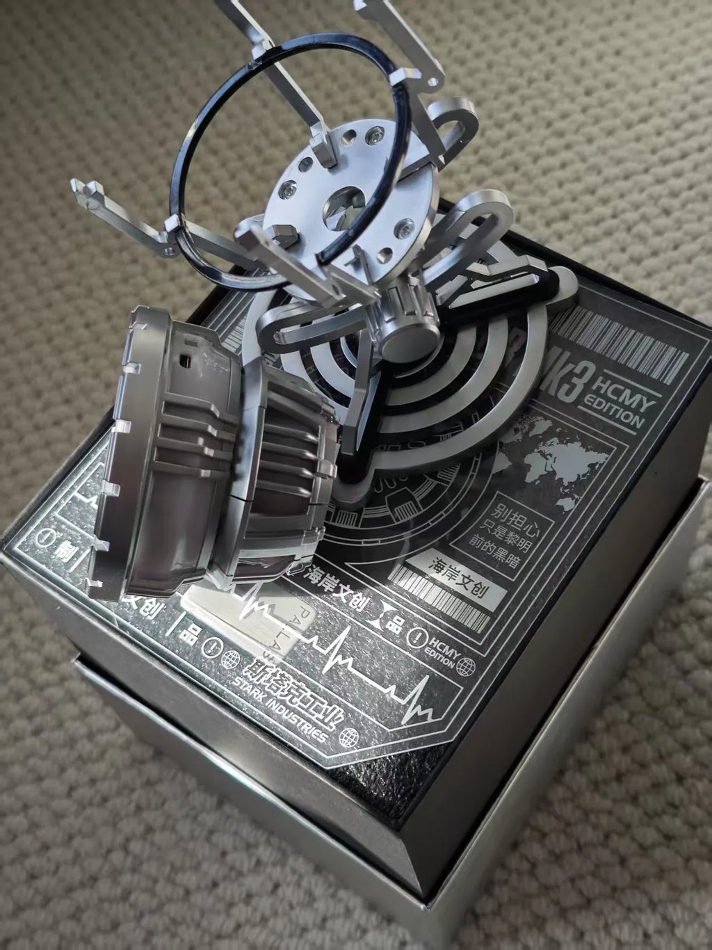 Iron Man MK1 Tony chest light 3rd generation Ark Reactor Mark 5 movie props hand-made anime model