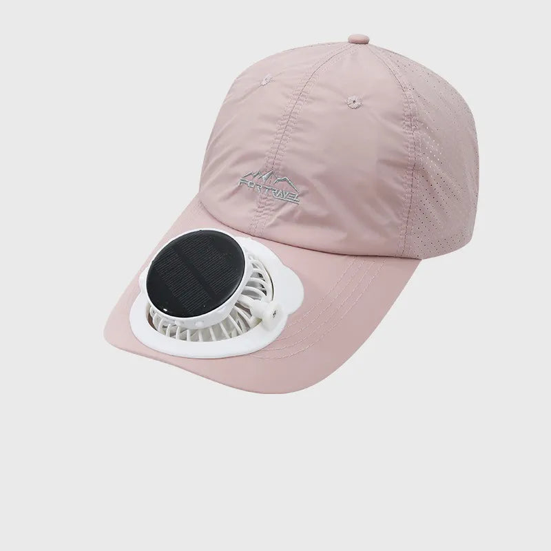 Summer Breathable Solar-Charging Fan Hat for Adults - Sun Protection Outdoor Baseball Cap with 1000mAh Battery, 8-16Hrs Runtime & Digital Display