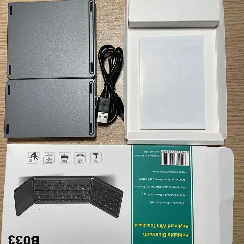 GIVBRO Ultra-thin Wireless Mini Bluetooth-compatible Keyboard, Foldable & Simple Design Tablet Keyboard for Household & Office