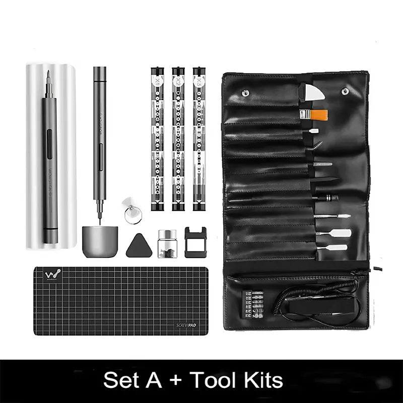 Electric Screwdriver with 3 LED Lights, Precision Repair Tools Kit with Type-C Charging, for Smartphones, Toys, Clock, Camera,Laptop