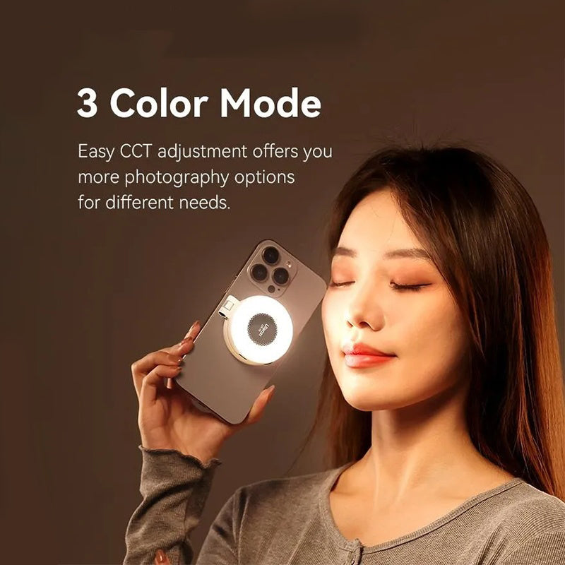 Magnetic Selfie Light LM19, LED Fill Light Compatible with Magsafe, LED Selfie Ring Light