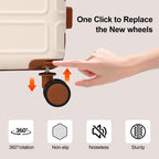 4 Piece Expandable Luggage Sets, ABS Travel Suitcase Set with Double Spinner Wheels, TSA Lock Hardshell Durable Traveling Bag Luggage Sets (13/20/26/28in) Gift for Back to School