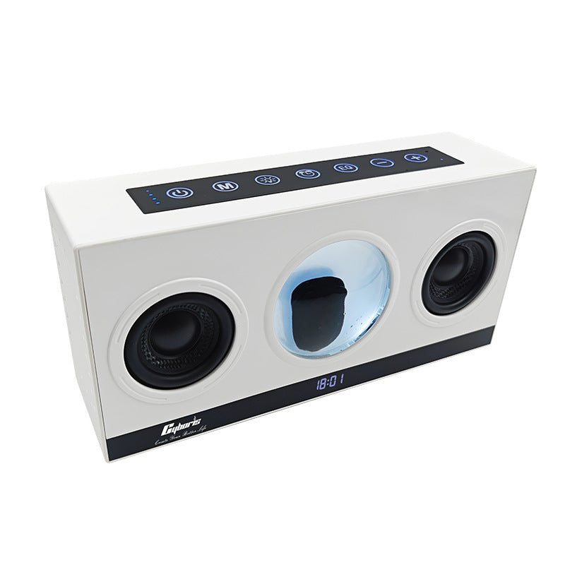 G-OUSSVE Ferrofluid Bluetooth Speaker with Deep Bass, LED Alarm Clock and Immersive Surround Sound