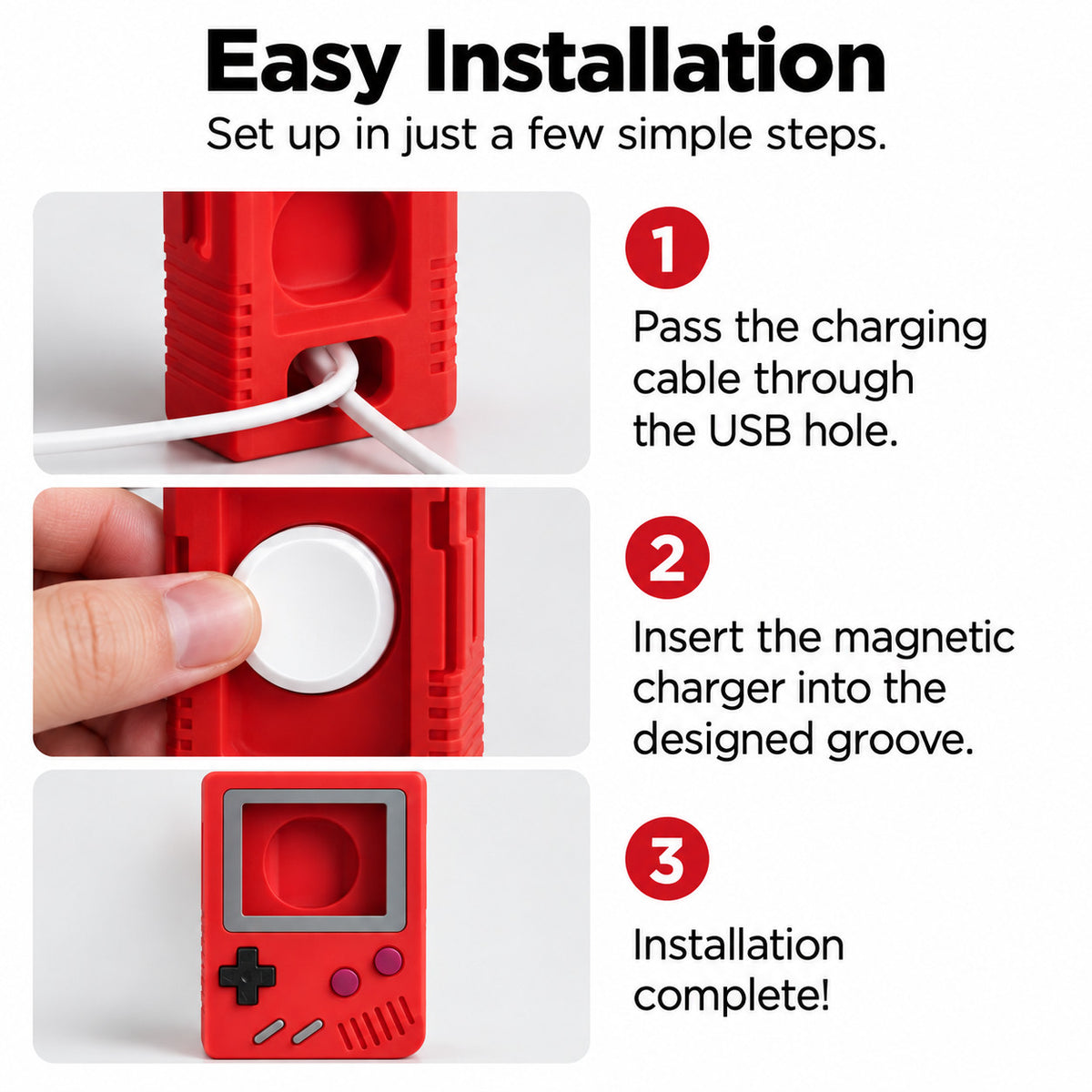 G-OUSSVE Retro Game Console Charging Stand for iwatch Series 3/4/5/6, Silicone Desktop Dock Holder
