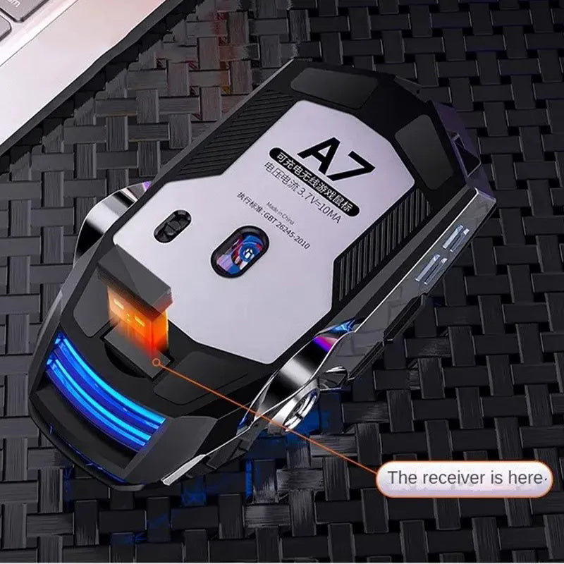 G-OUSSVE Wireless Mouse Charging Silent for Mechanical Revolution Queungshi/Aurora Pro/Unbounded 16 12th Gen Core I7 Gaming Laptop Silent Student Dormitory E-sports CF Chicken LOL