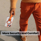 MagSafe-Compatible Case for iPhone 16/15 - Transparent Magnetic Airbag Design with Stand and Lanyard. Full Protection, Drop-Resistant, Suitable for iPhone & Galaxy S24 Ultra