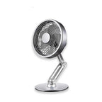 Mros Desktop Metal Small Fan Charging Office Retro Desktop Rotating Folding Electric Fan Desktop