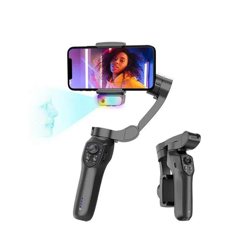 3-Axis AI  Mobile Phone Gimbal,estabilizado selfie profesional,gimbal stabilizer for smartphone, Face Tracking,phone stabilizer for video recording, for iPhone, Andriod, Vlogging for Youtube, TikTok, Twitter, Skype and Video Shooting Stabilizer