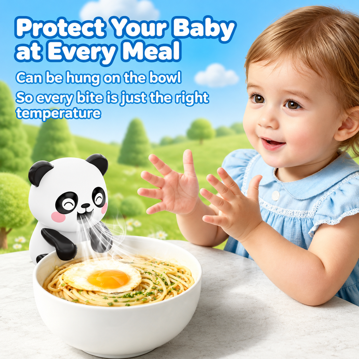 G-OUSSVE | Animals Cooling Clip-On Mini Fan for Cup & Bowl ,Hands Free Food Cooling Fan and Coffee Chiller ,Food Blower for Baby Hot Soup,  Tea and Noodles