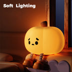 Pumpkin Silicone Night Light, Bedroom Sleep Light, Bedside Tap Light, Night Light, Children’s Sleep Companion Lamp