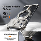 Metal Bare Frame Sliding Cover Protective Lens Anti-Scratch Camera Hidden Phone Case