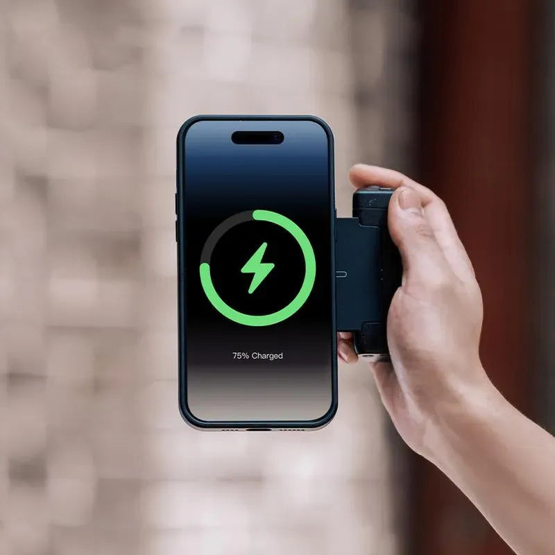 MagCam Phone Grip Kit, 3-in-1 Mobile Phone Grip with MagSafe Wireless Charging/Detachable Bluetooth Remote, Built in Powerbank, Phone Stand