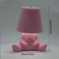 G-OUSSVE Cute Doll Design Table Lamp, 1 Count USB Rechargeable 3-level Dimmable Night Light, Decorative Light for Bedroom, Living Room, Office