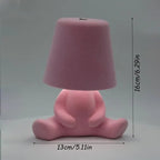 GIVBRO Cute Doll Design Table Lamp, 1 Count USB Rechargeable 3-level Dimmable Night Light, Decorative Light for Bedroom, Living Room, Office