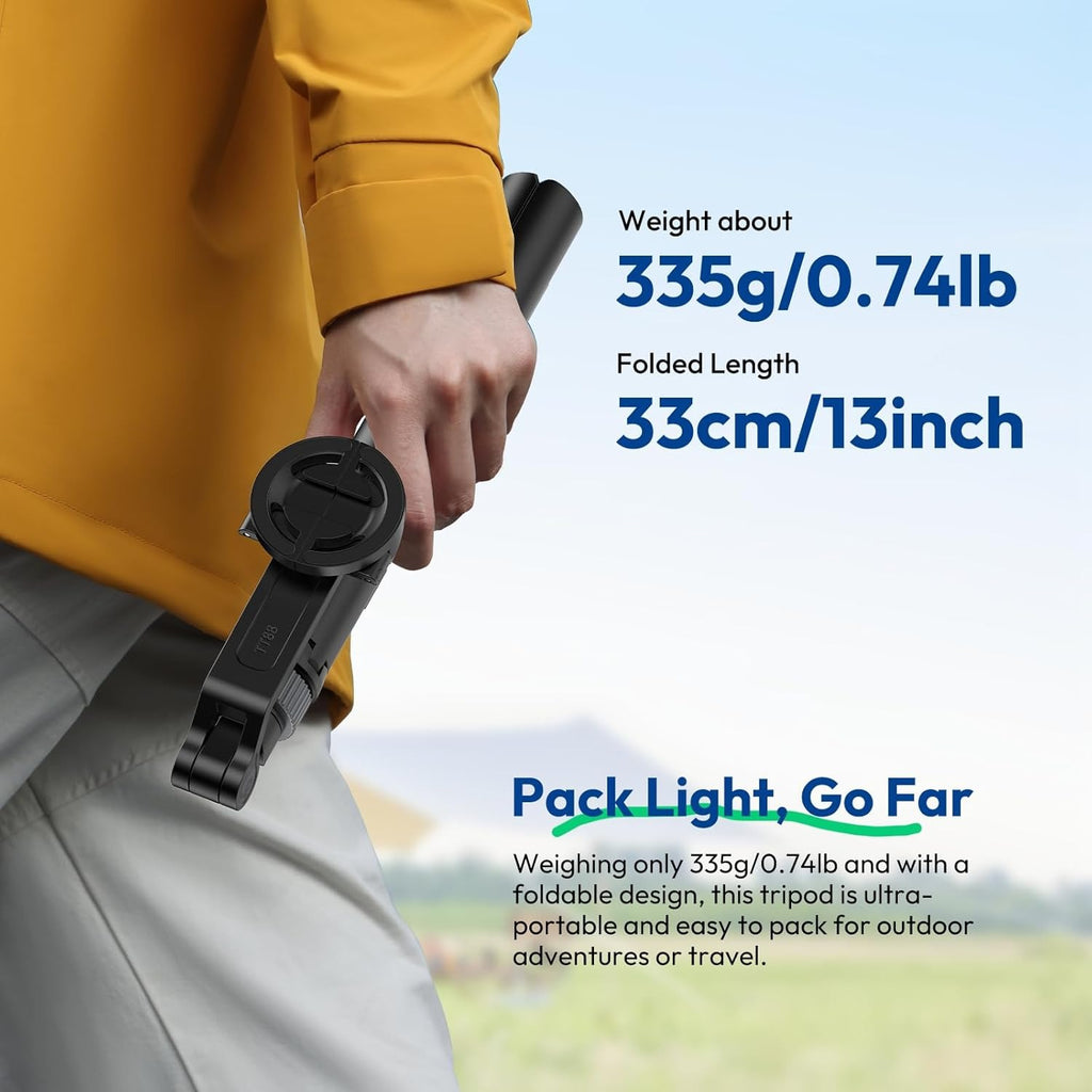 G-OUSSVE TT88 Magnetic Tripod for iPhone 17, 57" Extendable Selfie Stick w Remote, 2-in-1 Phone Clip & Dual Cold Shoe Mounts-Lightweight Phone Tripod Stand for Vlogging, Travel, Video Recording