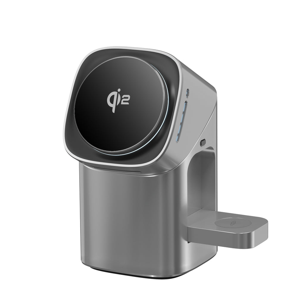 G-OUSSVE 65W Qi2 wireless charger magnetic fast charging iPhone watch Samsung watch automatic rotating touch charging station