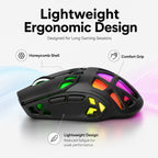 G-OUSSVE X9 Pro RGB Wireless Gaming Mouse with PAW3311 Sensor, Tri-Mode Connection, Charging Dock & Anti-Slip Grips