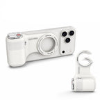 G-OUSSVE Camera Grip for iPhone, Carabiner-Shaped Grip, MagSafe-Compatible Magnetic Phone Grip with Detachable Bluetooth Remote, Type-C Charging, 20m Remote Range