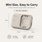 G-OUSSVE 1200mAh Magnetic Wireless Power Bank for Apple Watch – Portable Type-C Rechargeable Charger