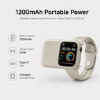 G-OUSSVE 1200mAh Magnetic Wireless Power Bank for Apple Watch – Portable Type-C Rechargeable Charger