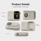 G-OUSSVE 1200mAh Magnetic Wireless Power Bank for Apple Watch – Portable Type-C Rechargeable Charger