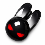 G-OUSSVE M6C Cool Black Bunny Dual-Mode Wireless Mouse, RGB Lighting Cute Rabbit Shape Office Mouse, Compatible with Desktop, Laptop & Tablet
