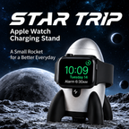 G-OUSSVE Rocket-Shaped Apple Watch Charging Stand with Cable Storage, Aluminum Alloy Desktop Dock