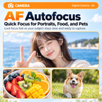 G-OUSSVE 64MP Flip Screen Digital Camera with 512GB Memory Card, 4K Video, Autofocus & Beauty Filters